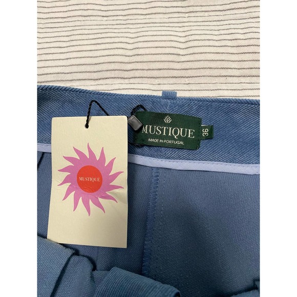 NWT Mustique Flared Fit Trousers Blue Corduroy Pants 36 6 - Picture 7 of 11